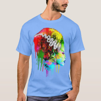 Funny Bride Halloween, Colourful Modern Bride  T-Shirt