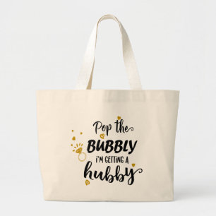 Funny Bride Mrs Wedding Bridal Shower Engagement Large Tote Bag