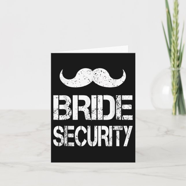 Funny Bride Security Kids Wedding Party Bacheloret Card (Front)