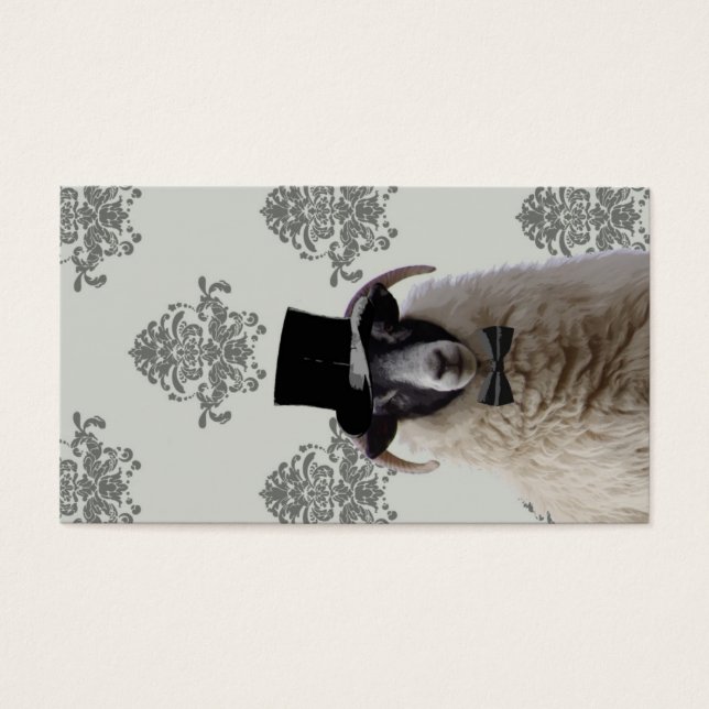 Funny bridegroom sheep in top hat (Front)