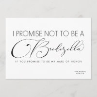 Funny Bridesmaid / Maid of Honour BRIDEZILLA