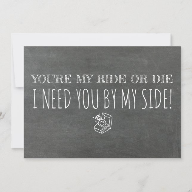 Funny Bridesmaid / Maid of Honour Proposal Invitation (Front)