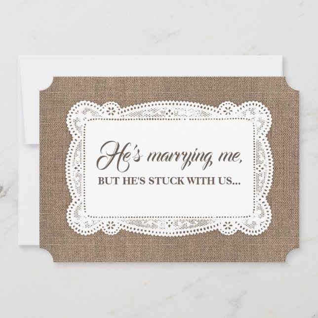 Funny Bridesmaid / Maid of Honour Rustic Proposal Invitation (Front)