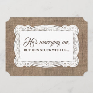 Funny Bridesmaid / Maid of Honour Rustic Proposal Invitation