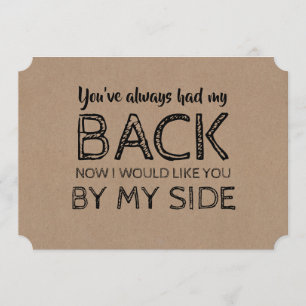 Funny Bridesmaid or Maid of Honour By My Side Invitation