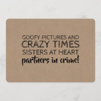Funny Bridesmaid Proposal Partners in Crime