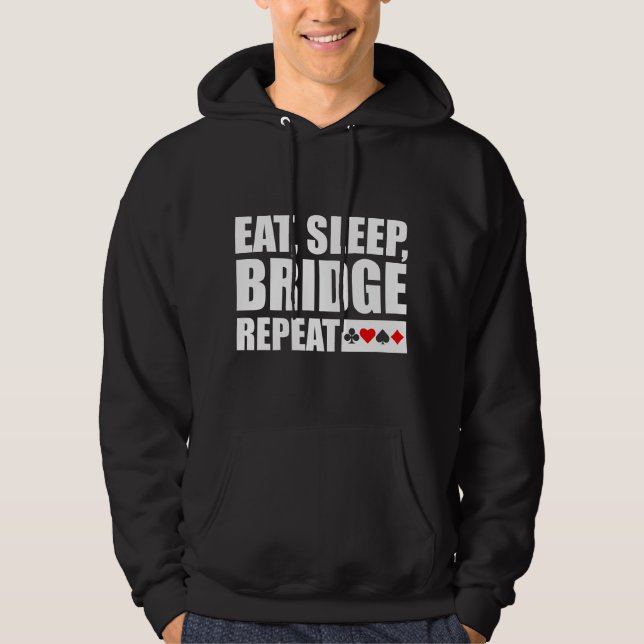Funny Bridge Card Game Lover Bridge Player Hoodie (Front)