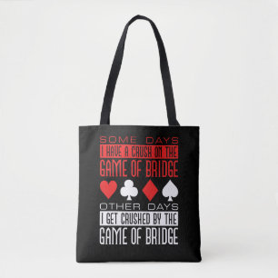 Funny Bridge Player Crushed by Game Tote Bag