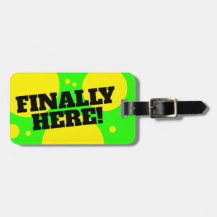 Funny bright custom luggage tag for bag & suitcase