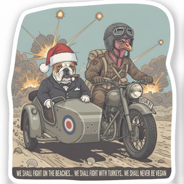 Funny British anti vegan Christmas (Front)