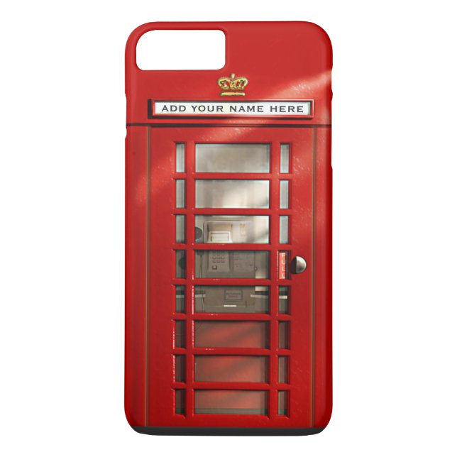 Funny British Red Telephone Box Personalised Case-Mate iPhone Case (Back)
