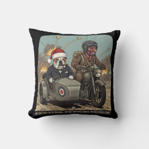 Funny British themed Christmas Cushion