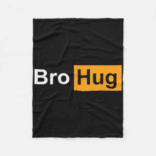 Funny Bro Hug Bodybuilding Powerlifting Sports Gym Fleece Blanket