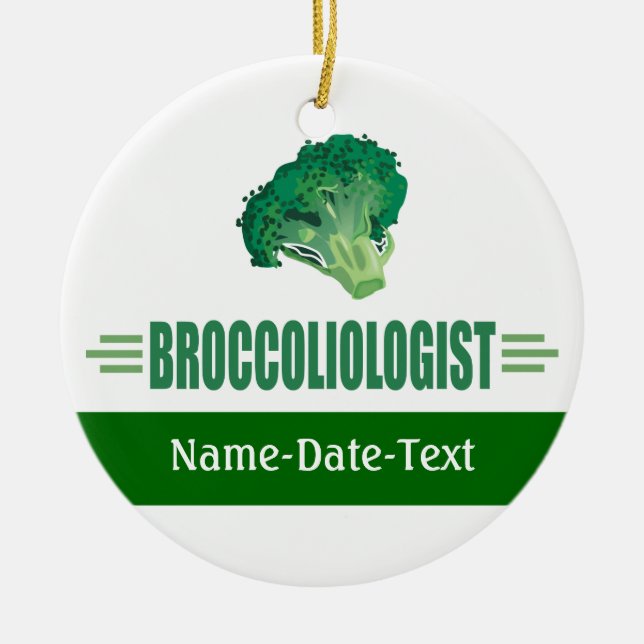 Funny Broccoli Ceramic Tree Decoration (Front)