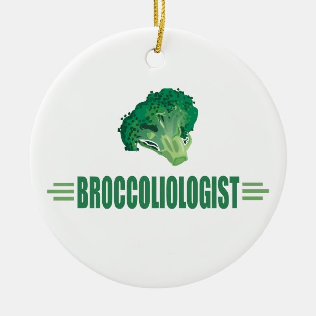 Funny Broccoli Ceramic Tree Decoration (Front)