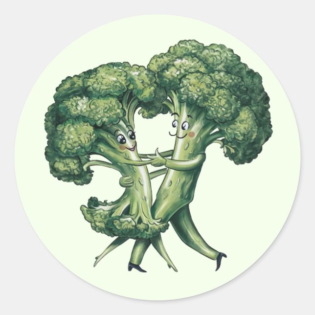Funny Broccoli Stickers (Front)