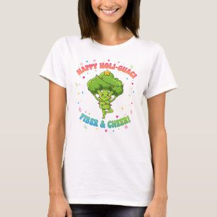 Funny Broccoli T-Shirt – Happy Holi-Chach Design