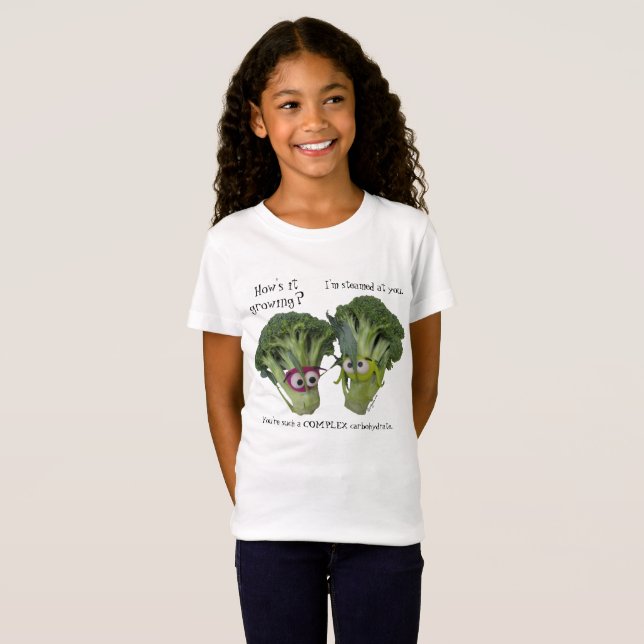 Funny Broccoli Talk T-Shirt (Front Full)