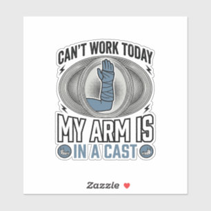 Funny Broken Arm Cast Vintage T-Shirt Design_1