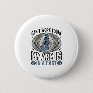 Funny Broken Arm Cast Vintage T-Shirt Design_1 6 Cm Round Badge