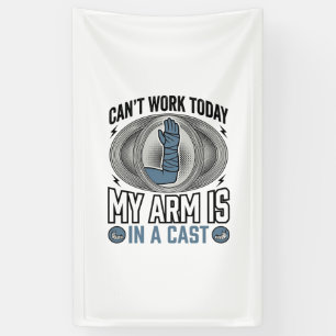 Funny Broken Arm Cast Vintage T-Shirt Design_1 Banner