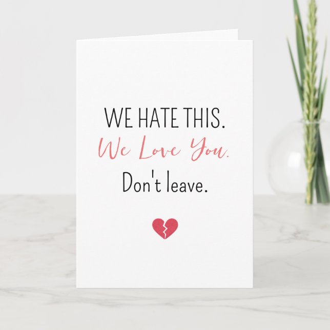 Funny Broken Heart Succ Without You Sarcastic Pun Card (Front)