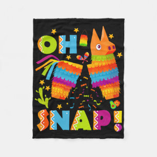 Funny Broken Pinata Oh Snap Cinco De Mayo Mexican Fleece Blanket