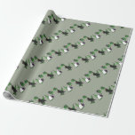 Funny Brontosaurus Wedding Art Wrapping Paper<br><div class="desc">Adorable funny apatosaurus bride and groom wedding original artwork is the best for those who love dinosaurs and animals.  Also fantastic for older couples and old age jokes.</div>
