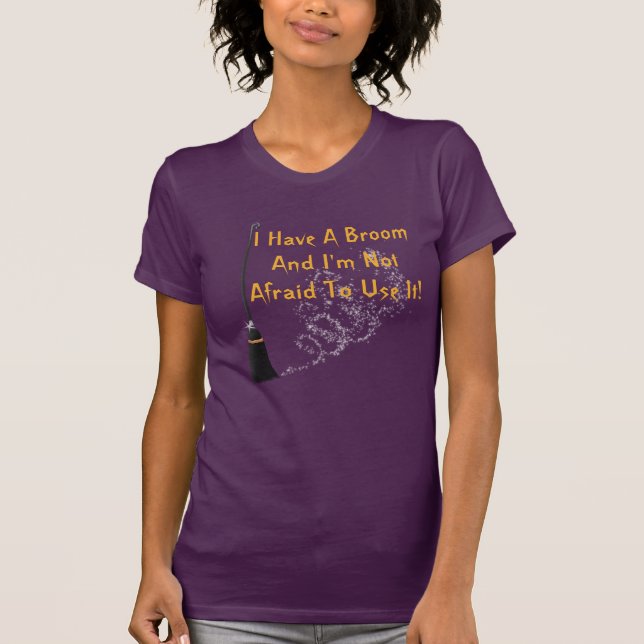 Funny Broom Halloween Shirt (Front)