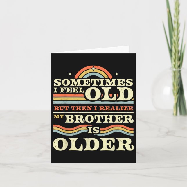 Funny Brother &amp; Sister Sibling Tees &amp; More Card (Front)