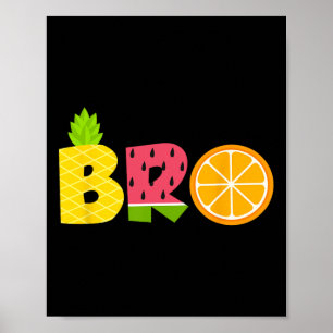 Funny Brother Fruitarian Lover Summer Boys Fruit S Poster