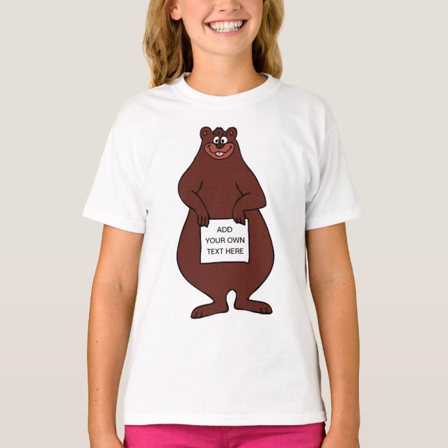 Funny Brown Bear T-Shirt (Front)