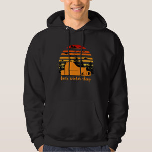 Funny Brown Bear Winter Sleep Hoodie