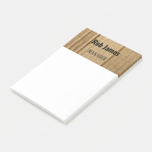 Funny brown cardboard post-it notes