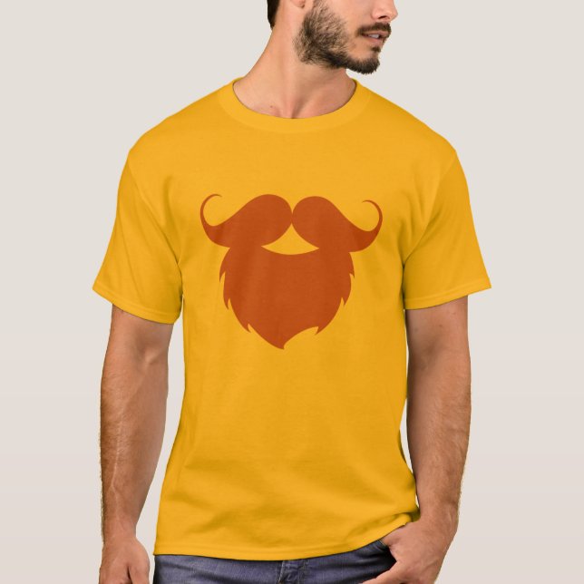 Funny Brown Moustache T-Shirt (Front)