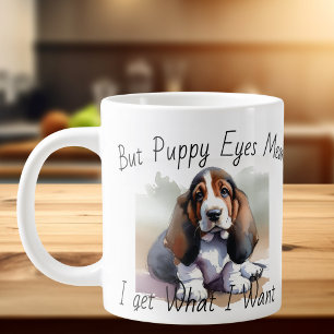 FUNNY Browns White PUPPY Watercolor Speciality Mug