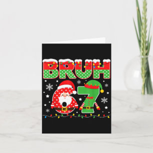 Funny Bruh 67 Six Seven 6 7 Meme Christmas Boys Sa Card