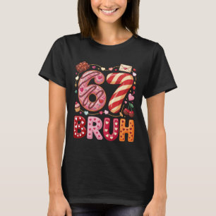Funny Bruh 67 Six Seven Meme Valentine's Day Boys T-Shirt