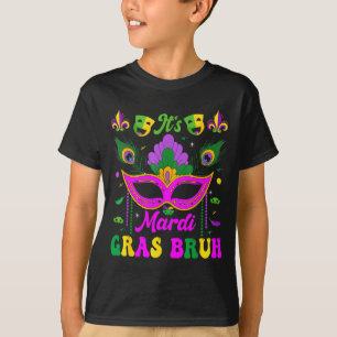 Funny Bruh Mardi Gras Boys Kids T-Shirt