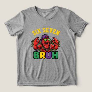 Funny Bruh Mardi Gras Crawfish Muscle Gym 6 7 Meme Tri-Blend Shirt