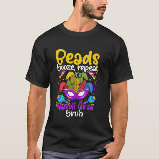 Funny Bruh Mardi Gras Outfit Carnival Parade Men W T-Shirt