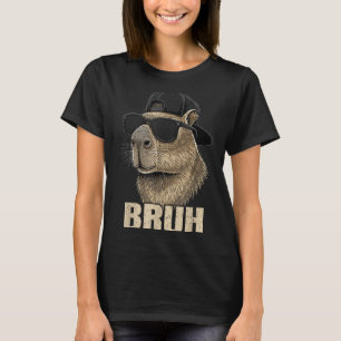 Funny Bruh Meme Capybara Lover Cool Sungles For Me T-Shirt