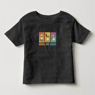 Funny Bruh We Back Ducks Back to School Two-Tone Toddler T-Shirt