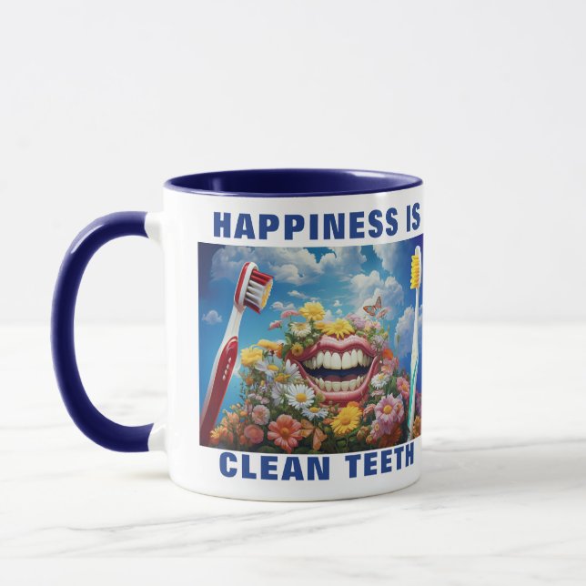 Funny Brush Your Teeth  Mug (Left)