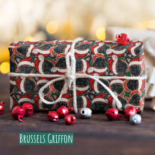 Funny Brussels Griffon Christmas Pattern Wrapping Paper