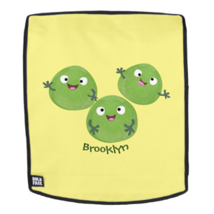 Funny Brussels sprouts vegetables cartoon Backpack