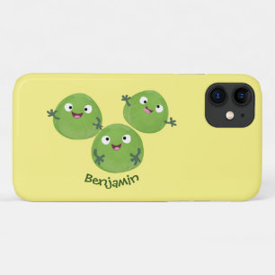 Funny Brussels sprouts vegetables cartoon Case-Mate iPhone Case