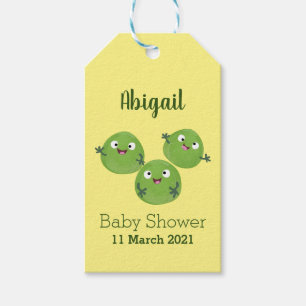 Funny Brussels sprouts vegetables cartoon Gift Tags