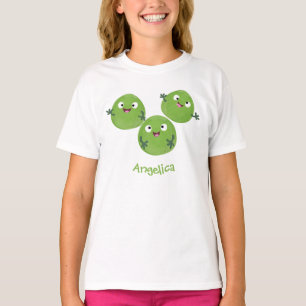 Funny Brussels sprouts vegetables cartoon T-Shirt
