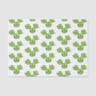 Funny Brussels sprouts vegetables cartoon Tissue Paper
